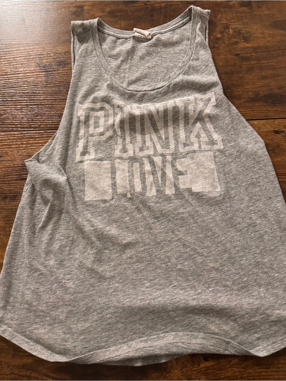 PINK Victoria's Secret Heather Gray Scoop Neck Tank